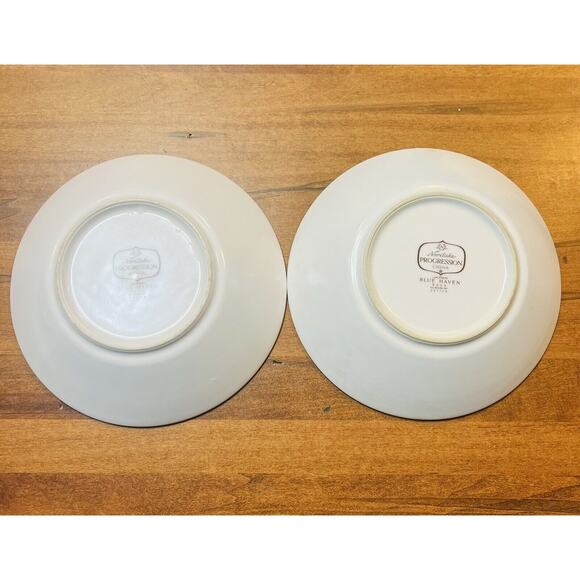 Vintage Noritake Progression "Blue Haven" Salad Plates 8.25” Diameter Set Of 2 - Picture 3 of 3